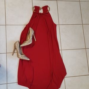 Causal Red Dress